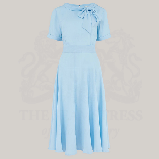 Cindy Dress in Powder Blue By The Seamstress Of Bloomsbury | Authentic 1940S Inspired Designs