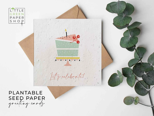 Plantable Flower Seed Paper Cards - Happy Birthday -Greeting, Gardening, Gift, Congratulations, Friends, Family, Eco-Friendly, Biodegradable