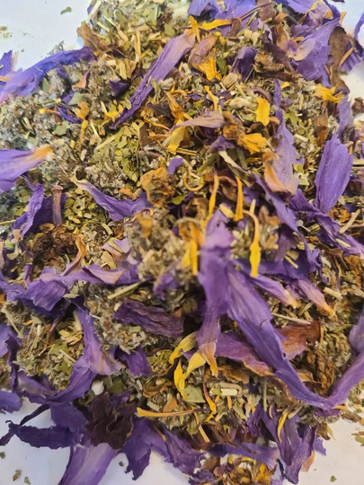 10 G Astral Projection Dream Tea, Travel Enhancer Mugwort | Artemisia Vulgaris, Calea Zacatechichi, Lavender, Blue Lotus, Damiana Leaf