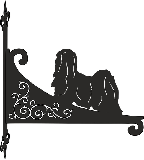 Lhasa Apso Ornamental Scroll Hanging Bracket