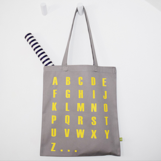 Alphabet Shopping Organic Tote Bag - Canvas Personalised Gift Bag Cotton Multicoloured