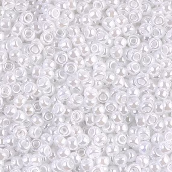 Seed Bead 8-528 Miyuki Beads 8/0 White Pearl Ceylon 10 Grams Diy