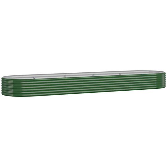 Vidaxl - Garden Planter Powder-coated Steel 396x100x36 cm Green Green