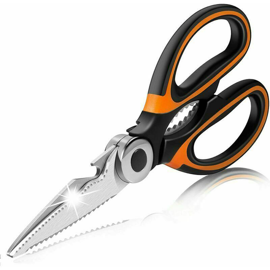 Naxunnn - Strong kitchen scissors, multi-purpose kitchen scissors, new crane made of professional sharp stainless steel, with blade cover, suitable