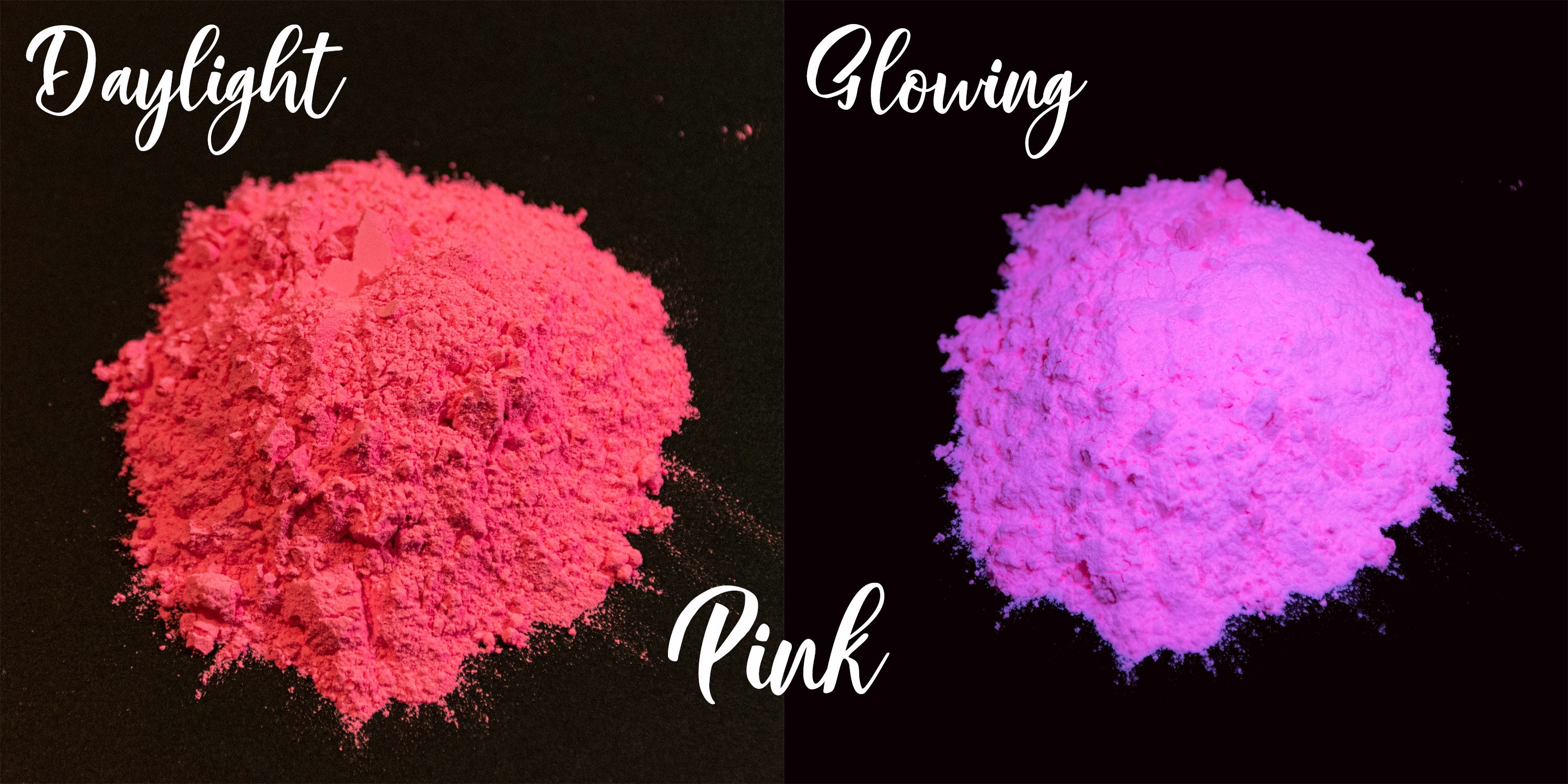 Pink Glow in The Dark - Daylight Pigment Powder For Epoxy Crafts