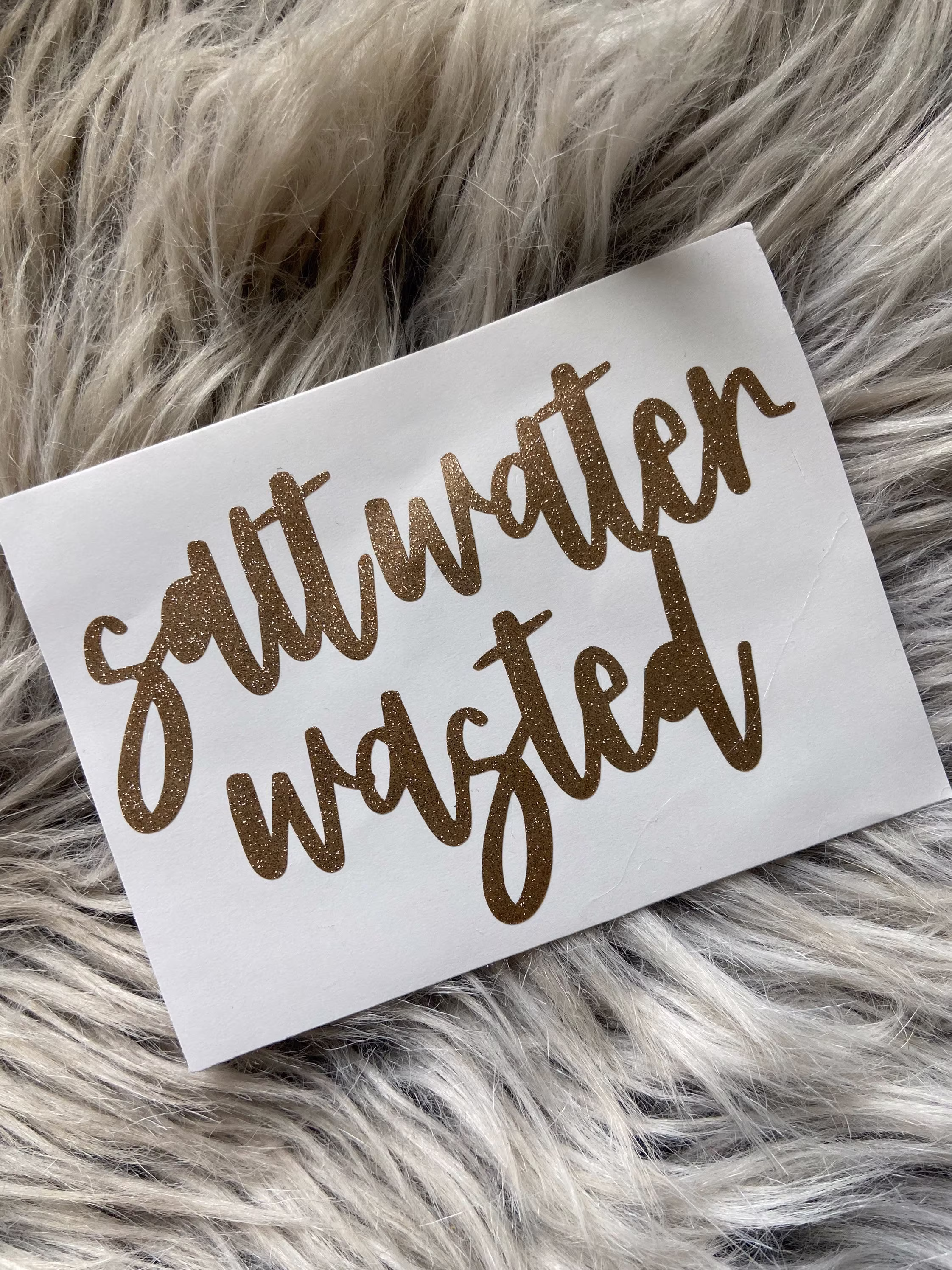 Salt Water Wasted, Vinyl Stickers, Beach Themed Stickers