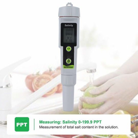 Salinity Meter Digital PenType Salinity Tester for Seawater Salt Water Swimming Pool