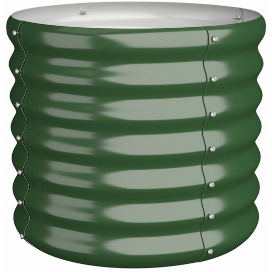 Vidaxl - Garden Planter Powder-coated Steel 40x40x36 cm Green Green