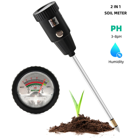 Asupermall - Soil Tester pH & Humidity Tester Soil pH Value & Moisture Testing Tool No Battery Required for Indoor Outdoor Orchard Garden Planting