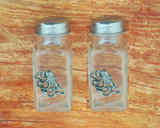 Octopus L Glass Salt & Pepper Shakers With Screw Top For Home, Restaurant Or Cafe Gsp 248