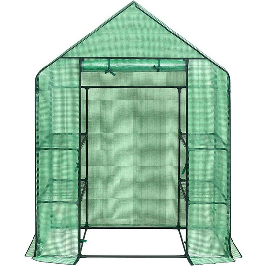 Woltu - Garden Greenhouse Plastic Tomato Greenhouse Vegetable Fruit Flower Plant 143x73x195cm Green - Green