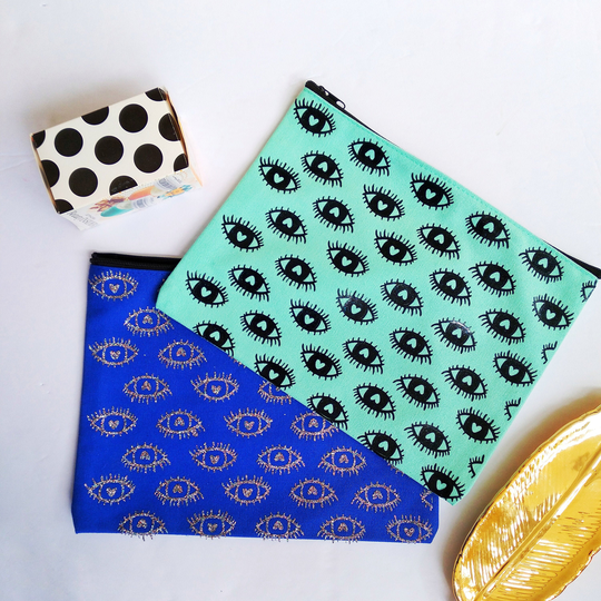 Evil Eye Bag, Makeup Bag Organizer, Large Zipper Pouch, Greek Evil Eye, Planner Pencil Case, Gift Travel Make Up Organizer