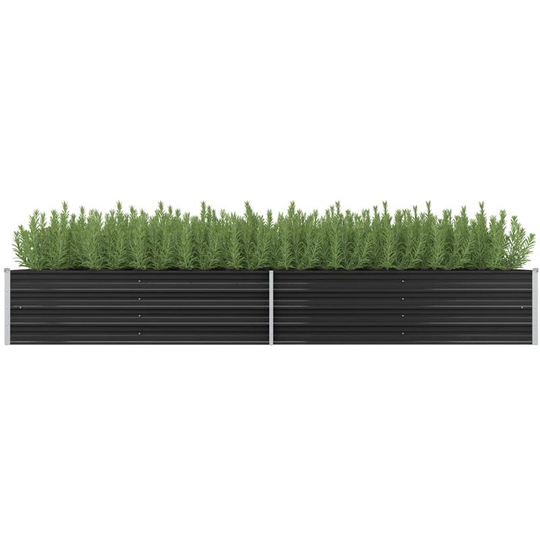Topdeal - Garden Planter Anthracite 320x80x45 cm Galvanised Steel VDTD29850