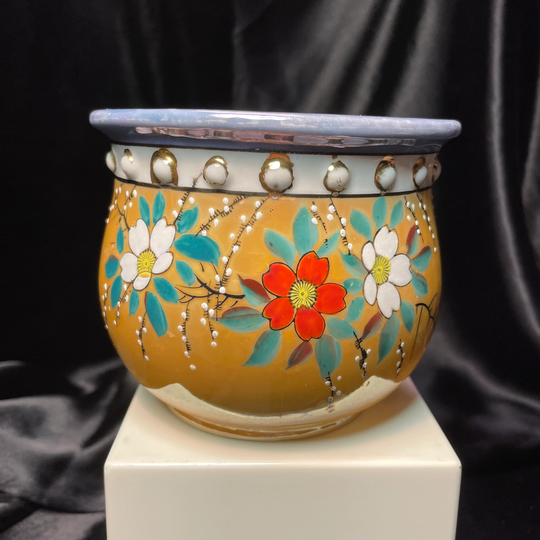 Peach Lustre Cachepot - Made in Japan C. 1940's