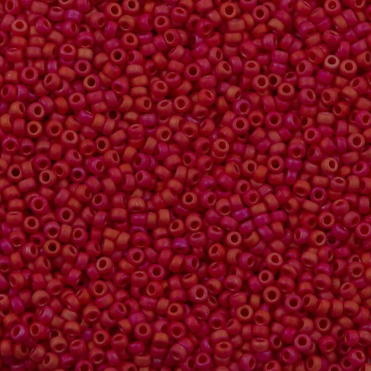 Miyuki Seed Beads 11/0 Matted Opaque Red Luster, 2076-New