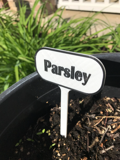 Parsley Garden Sign, Plant, Herb, Vegetable, Marker, Tag, Label, Indoor Growing, Prepping, Homestead, Seed Start, Stocking Stuffer, 3D Print