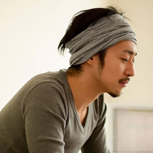 Organic Headband Neck Warmer 100% Cotton Hair Band Accessory Made in Japan Head Beanie Hat Sensitive Skin All Season Breathable Unisex