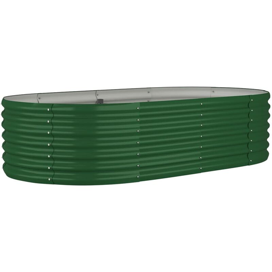 Vidaxl - Garden Planter Powder-coated Steel 152x80x36 cm Green Green