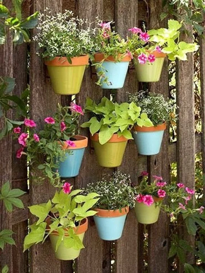 4 Pack Hangapot™ Hidden Flower Pot Hangers in White Or Brown