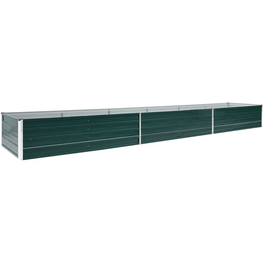 Garden Raised Bed Galvanised Steel 480x80x45 cm Green - Green