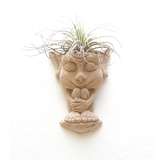 Sleepy Gargoyle Air Plant Holder, Air Pot, Indoor Planter, Sculpture, Wall Hanging, Sculpture Decor, Grotesque Creature