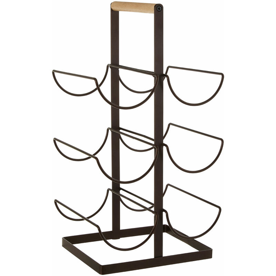 Vertex Bronze Powder Coat 6 Bottle Wine Rack - Premier Housewares
