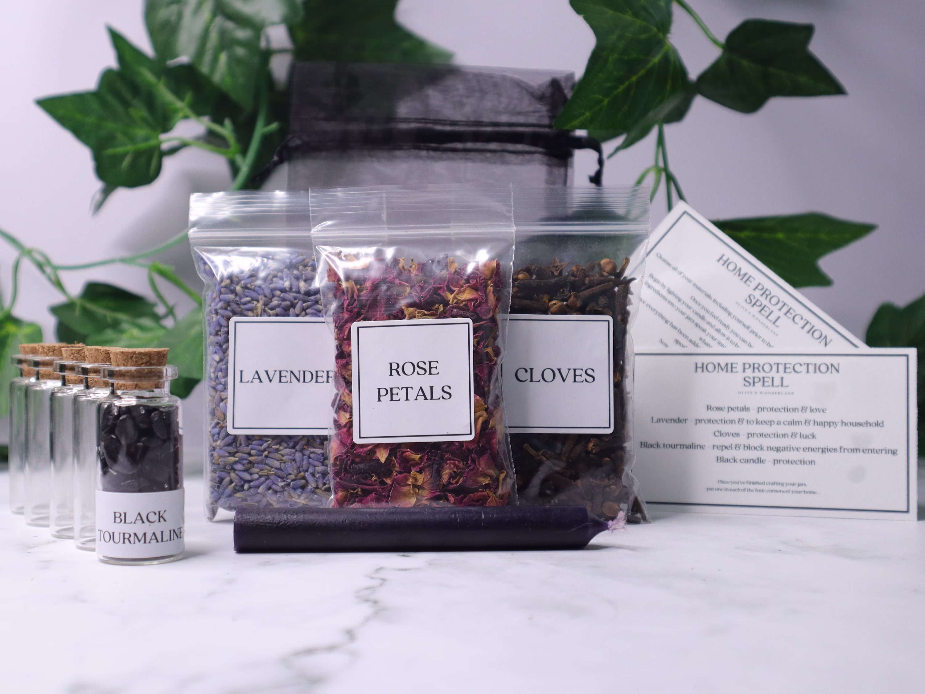 Home Protection Spell Kit | Jar Witch Kits Beginner Apothecary Jars Herbs & Botanicals