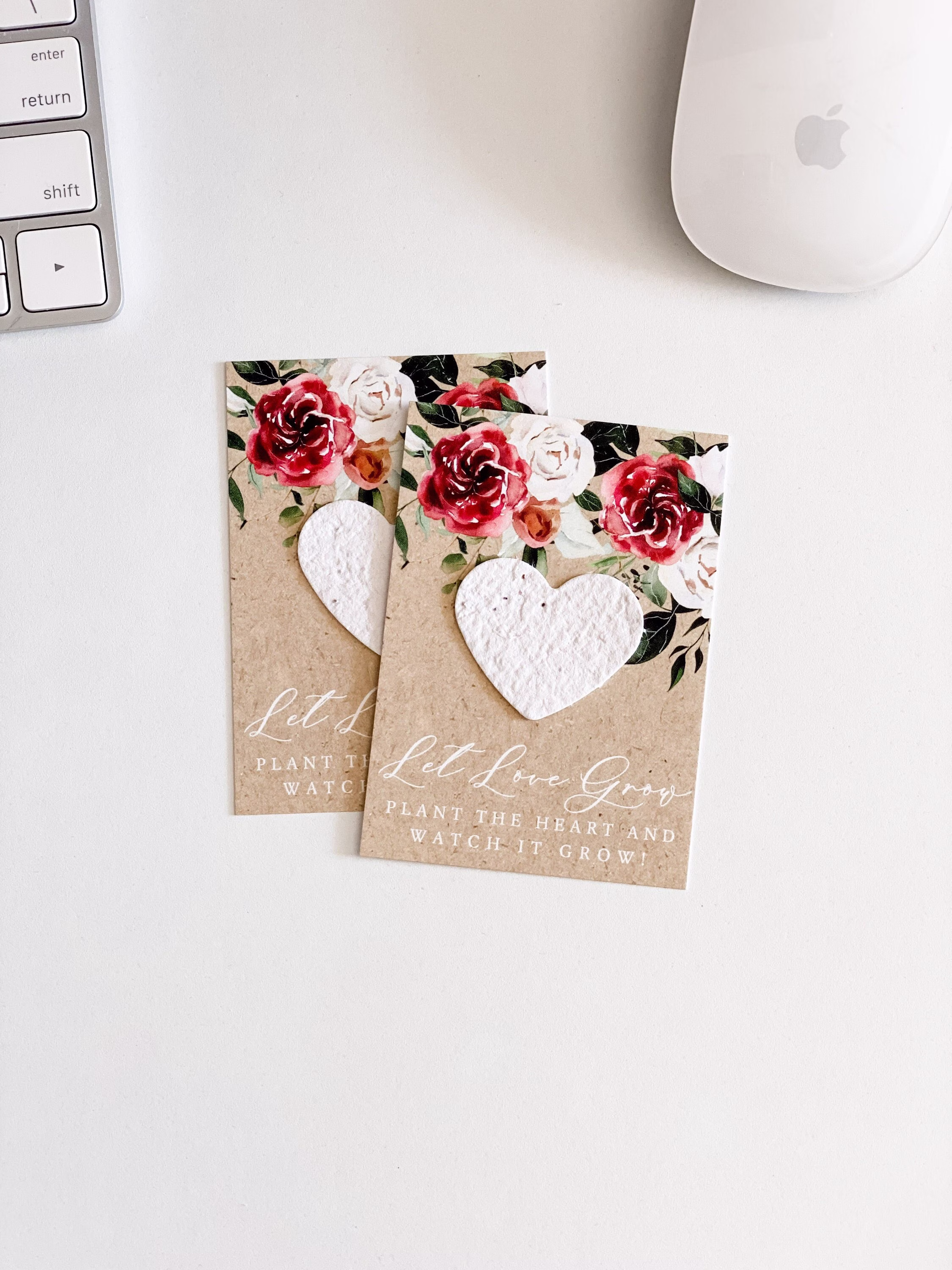 Grownotesâ„¢, Let Love Grow Favor Cards, Garden Kraft, Mailable Favor, Mini Seed Paper Plantable, Wallet Size, Wedding Shower, #26