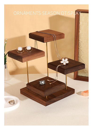 Jewelry Display Set, Organizer, Ring Stand, Earring Wood Display, Wooden Sj717
