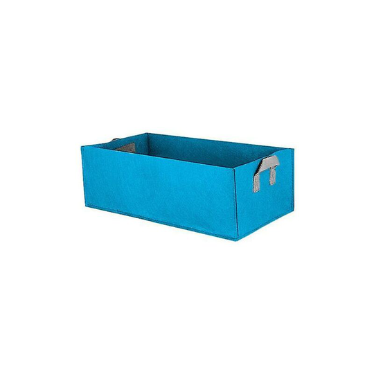 Plant Grow Bags Vegetable Flower Pot Planter Raised Garden Planting Bed Container Home Decor (50 x 30 x 20cm) Blue