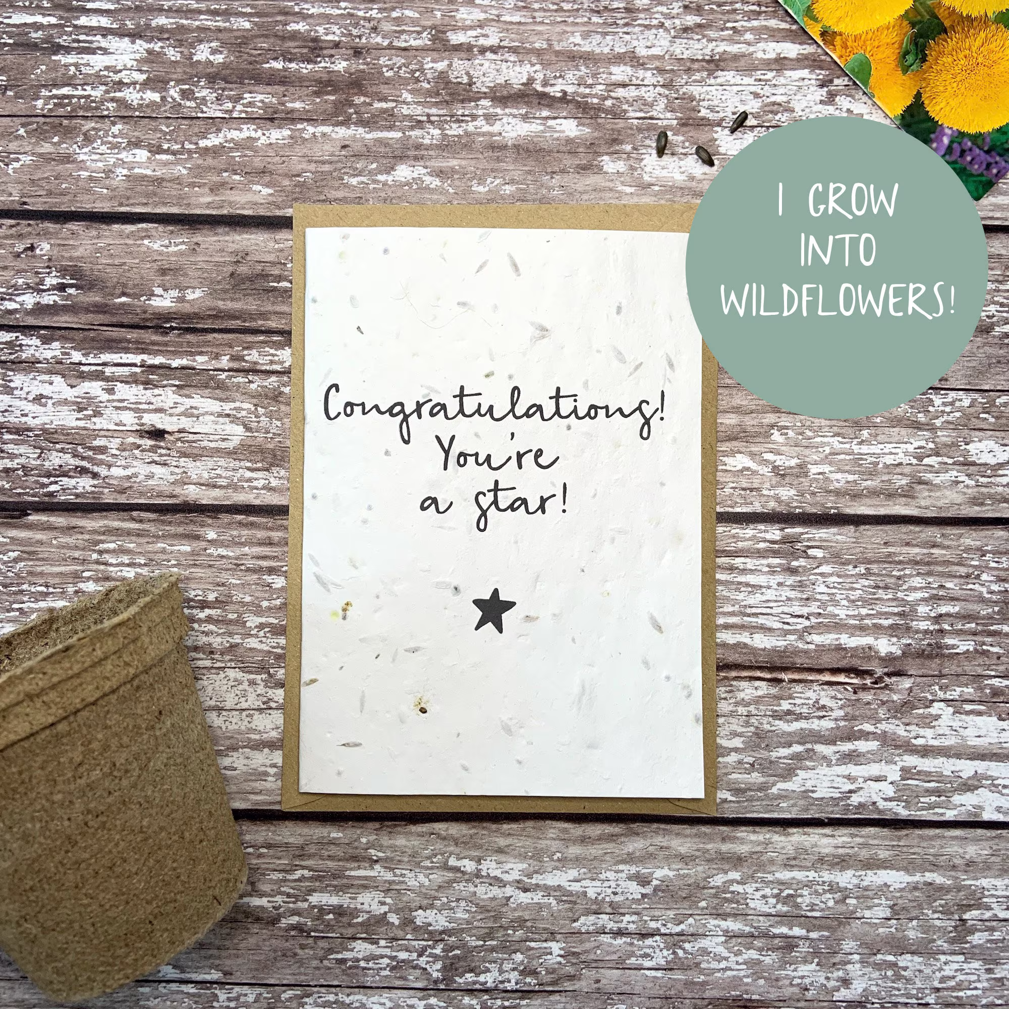 Seed Congratulations Card, Plantable Card
