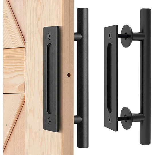 FVO - Barn Door Handle, Sliding Door Handle, Heavy Duty Barn Door Handle, Pull Handle for Garage, Door Pull Handle, Sliding Door Handle, for Powder