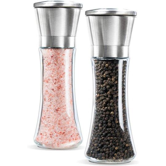 Adjustable Coarseness - Salt Mill and Pepper Shaker Mill Set (Set of 2)