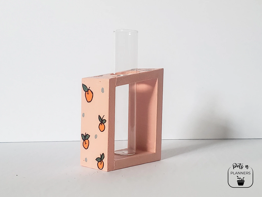 Propagation Station | Peach Block Test Tube Vase Glass