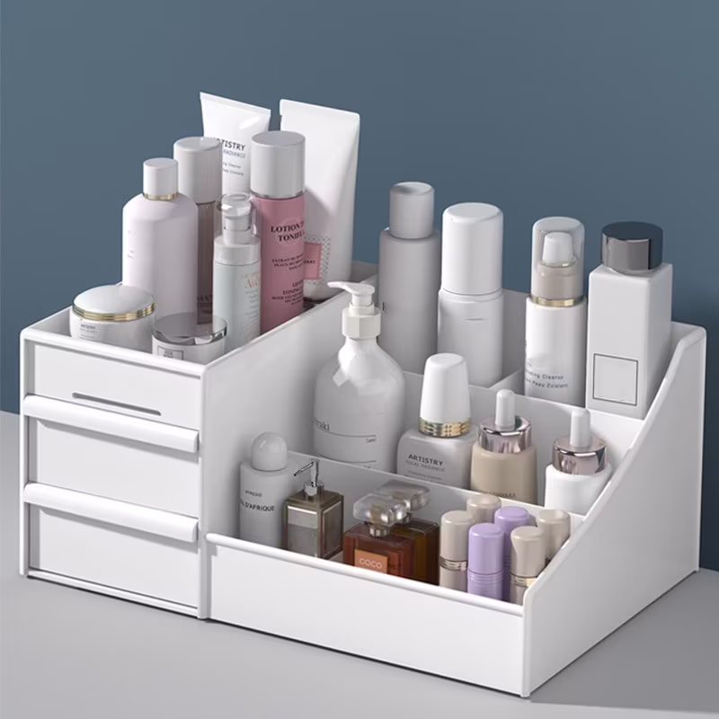 Makeup Organizer For Cosmetic Large Capacity Storage Box Desktop Jewelry Nail Polish Drawer Container