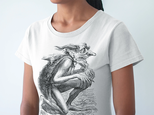 Eurynome - Unisex Organic T-Shirt, Vintage Style Demon T-Shirt
