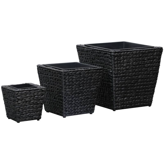 Vidaxl - Garden Raised Beds 3 pcs Water Hyacinth Black Black
