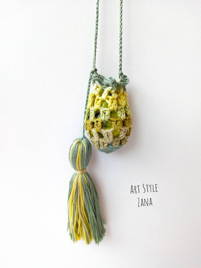 Medicine Bag Pouch Necklace, Necklace Stone Holder, Adjustable Small/Crochet/Crystal Holder