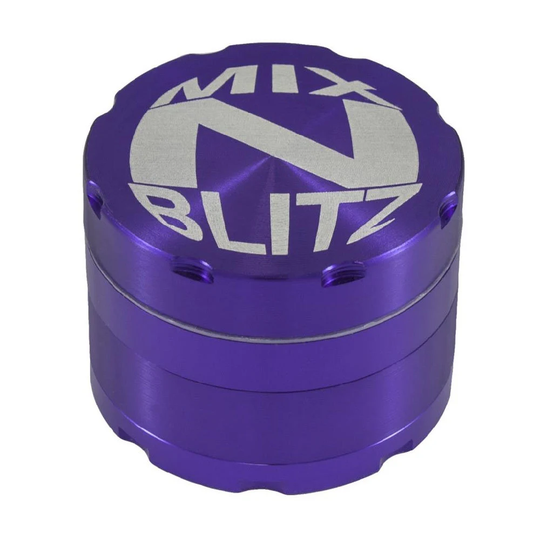 Mix N Blitz Razor Sharp Tooth 55mm 4 Part Metal Tobacco Herb Teeth Grinder Sifter New