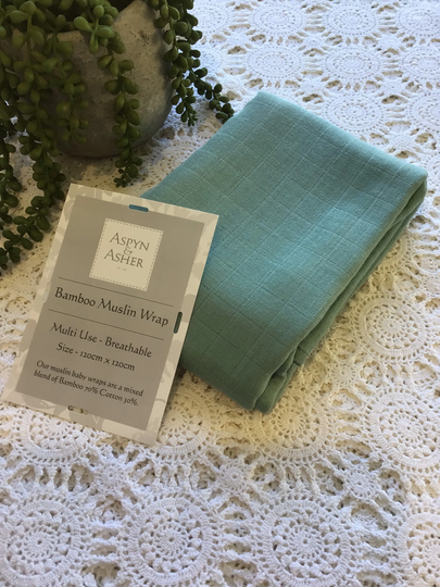 Olive Green - Muslin Wrap Organic Bamboo Cotton