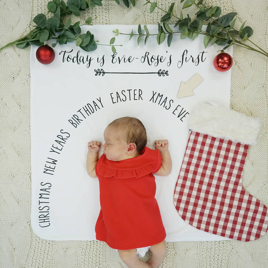 Personalised Seasonal Baby Milestone Blanket