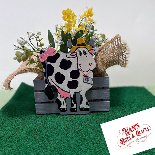 Betsy The Cow Planter By Nan - All Planters Are Hand Painted & Originals