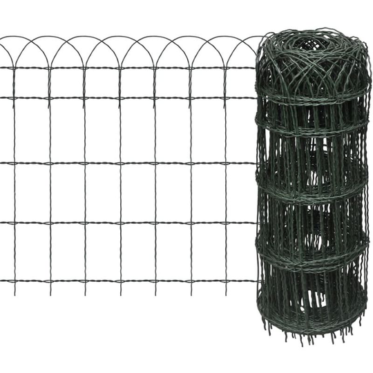 Hommoo - Garden Border Fence Powder-coated Iron 10x0,65 m VD03808