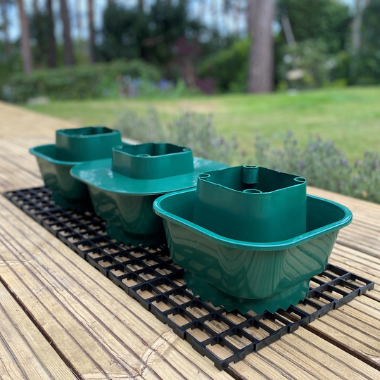 Tomato Growbag Watering Pot Kit - Set Of 3 Pots With Planting Guard & Mat