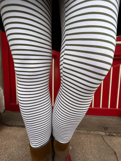 Froeken Frida Leggings Pink/White Organic