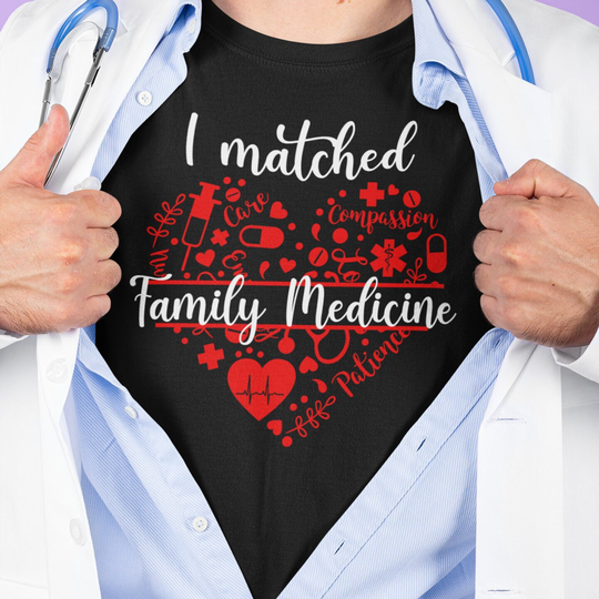 Family Medicine Personalized Residency Match Day Shirt, Medical Shirt, Medical, Unisex I Matched