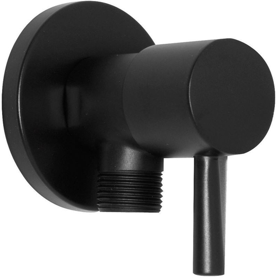 1/2' x 1/2' bsp Black Powder Coated Brass Ceramic Angled Water Modern Valve Basin Sink