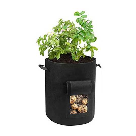 Plant Bag, Garden Planting Bags, 7 Gallon Vegetable Bag, Non-Woven Fabric Plant Potato Fabric, with Handles, Reusable (1 Pack)