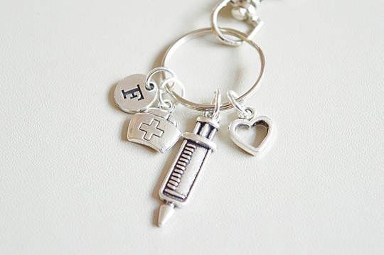 Nurse Gift, Graduation, Keychain, Medical Student, Medicine, Doctor Keyring, Registered Nurse, Caregiver, Care Assistant