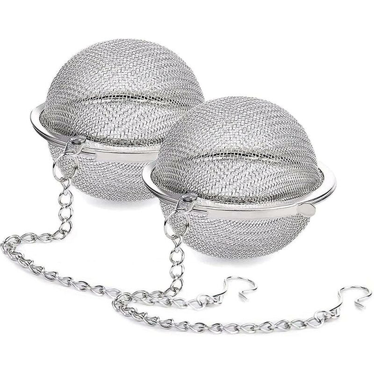 2pcs Stainless Steel Mesh Tea Ball Infuser, Loose Leaf Tea Infuser Strainers Strainers Interval Diffuser For Natural Tea & Seasoning Spices